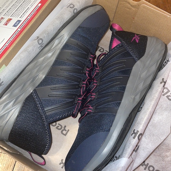 •REEBOK•NWB ASTRORIDE WORK MEMORYTECH MASSAGE FOOTBEED STEEL TOE SHOE SIZE 9.5 - Picture 9 of 16